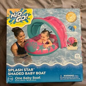 H2O GO! Pink Splash Star Shaded Baby Boat